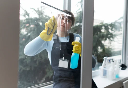 Nettoyage de vitres intérieures et extérieures à la Devise